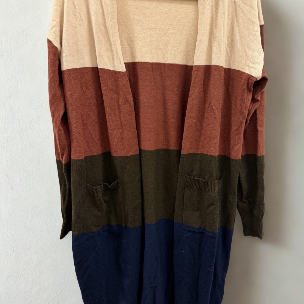 Multicolor Striped Women's Cardigan